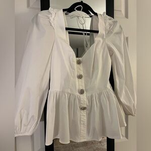 Hill House Juliet Top - White Poplin